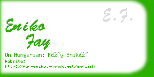 eniko fay business card